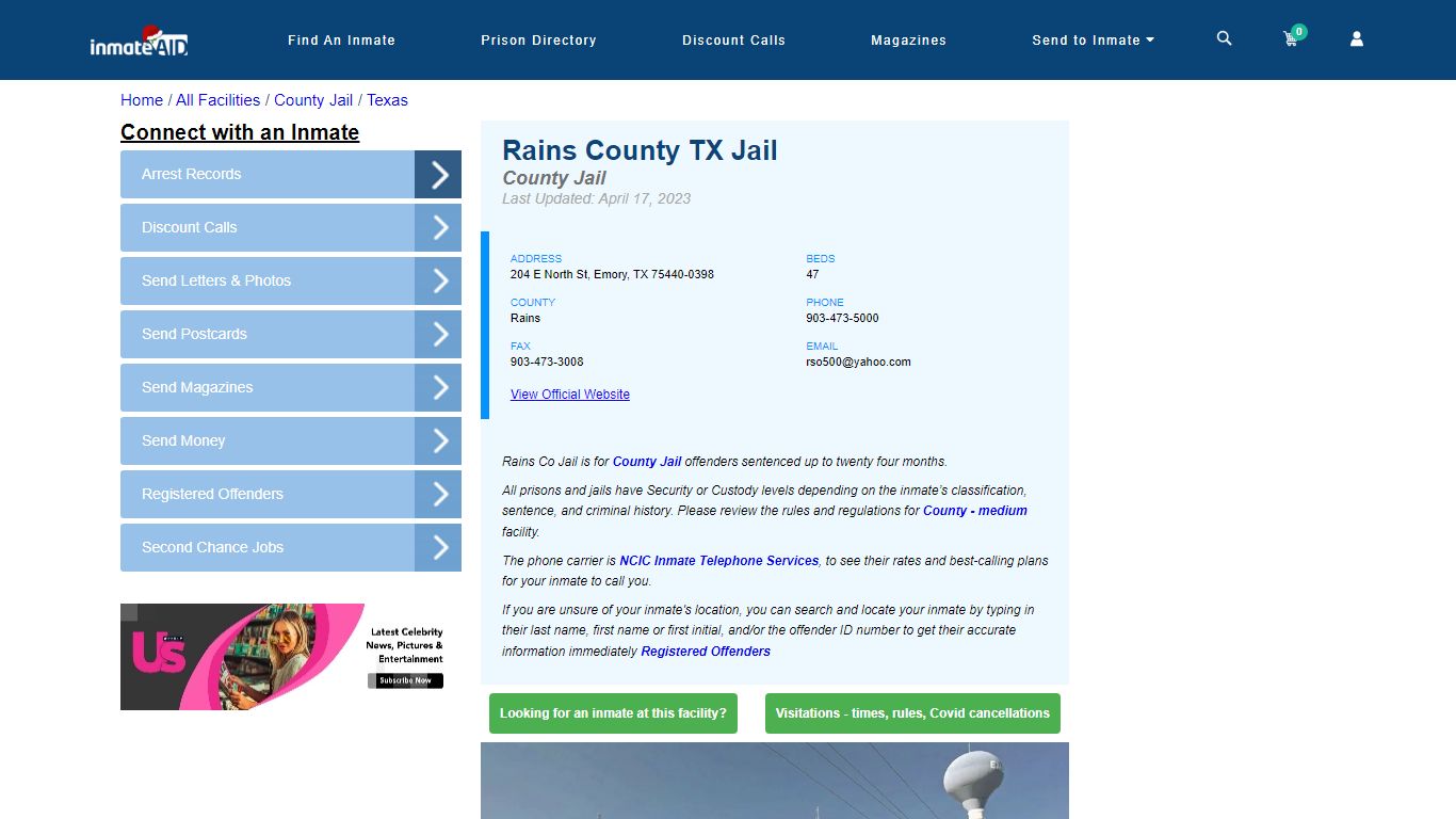 Rains County TX Jail - Inmate Locator - Emory, TX